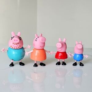 2003 Vintage Peppa Pig Family Play Toys Figurines, Mommy Daddy George Peppa Pig
